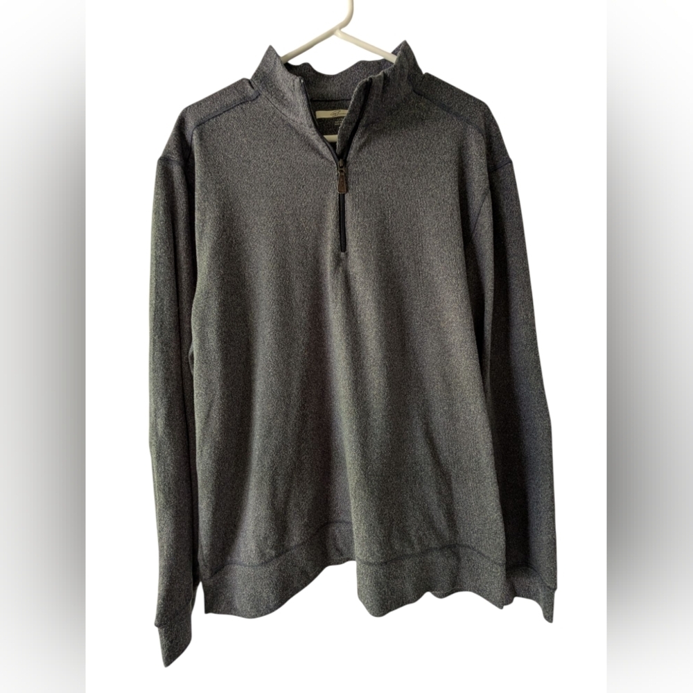 Greg Norman Collection Charcoal Quarter Zip Sweater